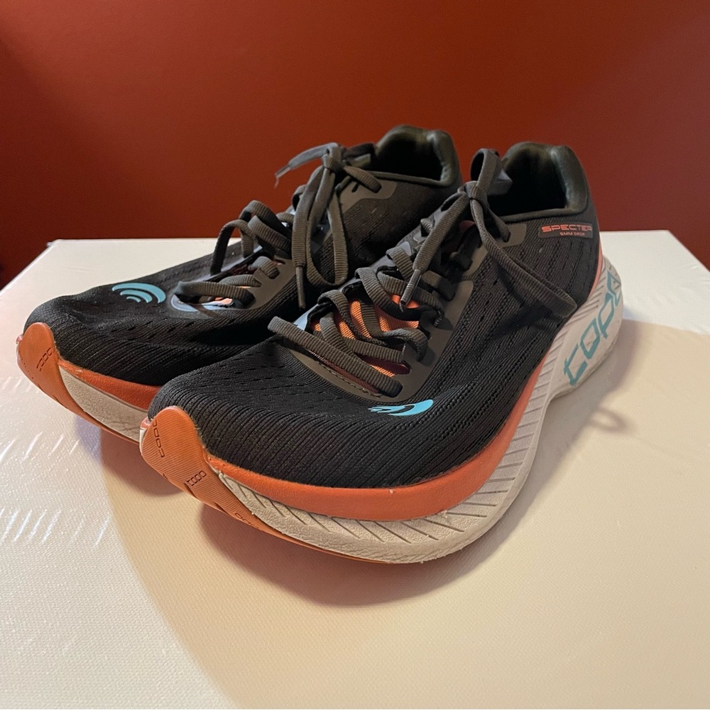 Topo Women’s‎ Specter Road Running Espresso Brown & Peach Lace Up Athletic Shoes